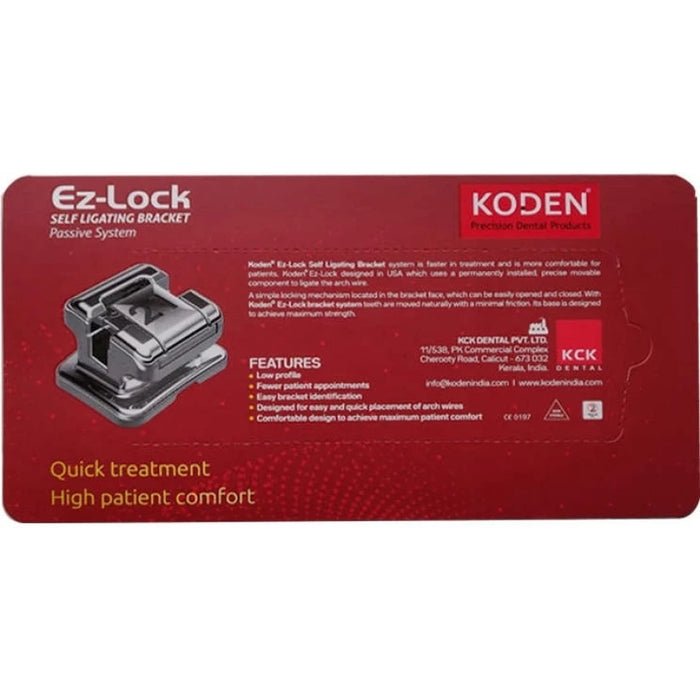 Koden Ez Lock Self - Ligating Brackets - Global Surgicals