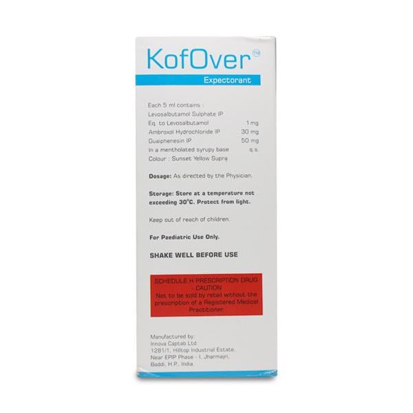 KOFOVER STRAWBERRY RASPBERRY FLAVOUR Expectorant 100ml - Global Surgicals
