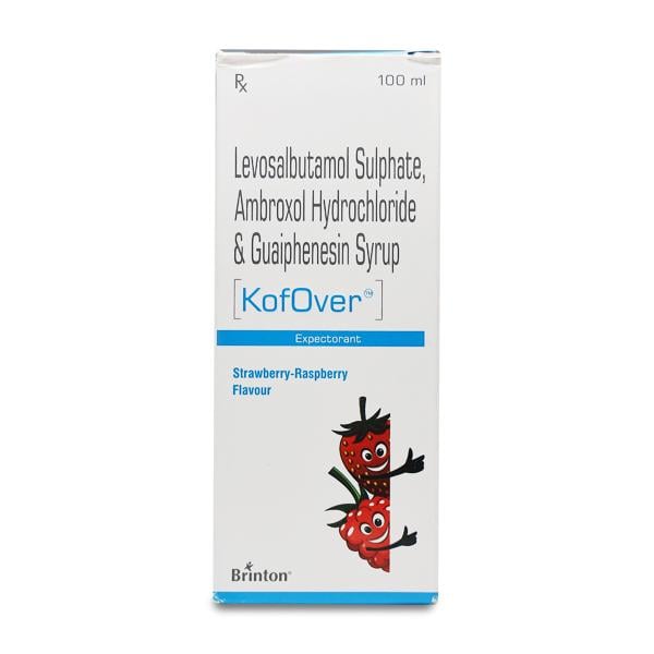 KOFOVER STRAWBERRY RASPBERRY FLAVOUR Expectorant 100ml - Global Surgicals