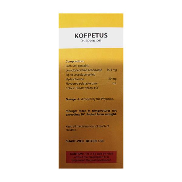 KOFPETUS Sugar and Alcohol Free Oral Suspension 100ml - Global Surgicals
