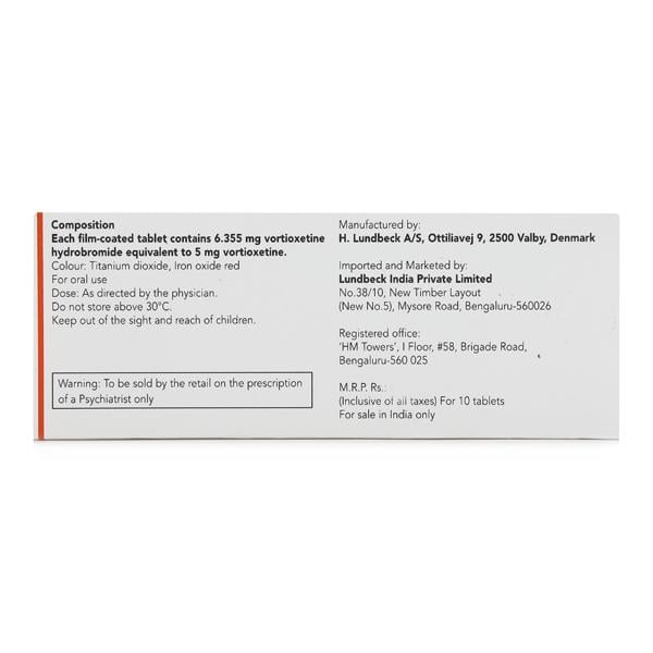 Brintellix 5mg Tablet 10'S