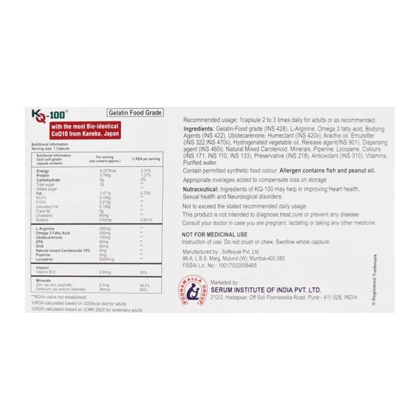 KQ 100mg Capsule 10'S - Global Surgicals
