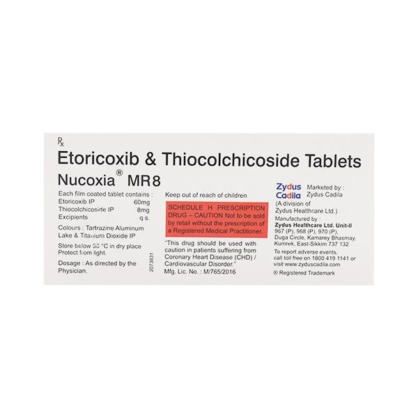 Nucoxia MR 8mg Tablet 10'S