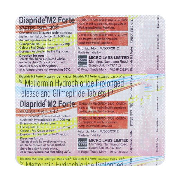 DIAPRIDE M2 FORTE Tablet 15's