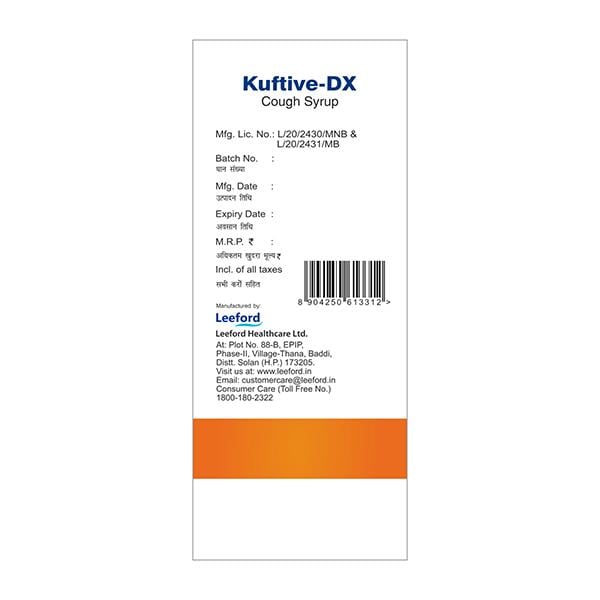 KUFTIVE DX Syrup 100ml - Global Surgicals