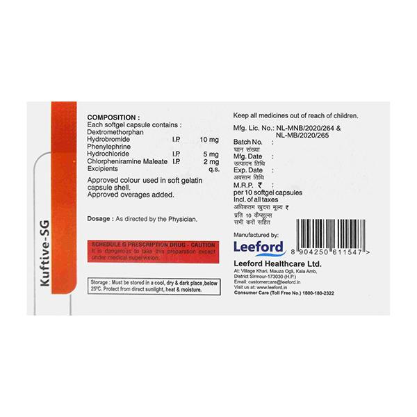 KUFTIVE SG Softgel Capsule 10's - Global Surgicals