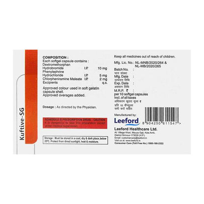 KUFTIVE SG Softgel Capsule 10's - Global Surgicals