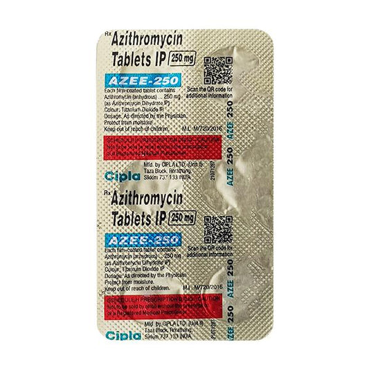 Azee 250mg Tablet 6'S