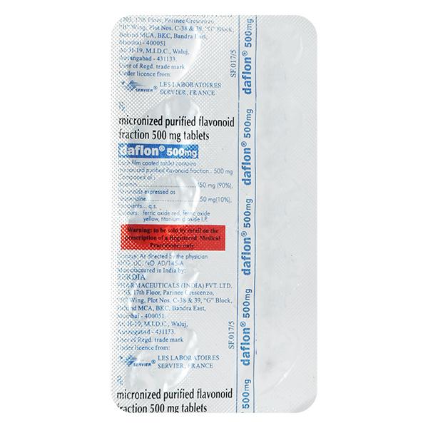Daflon 500mg Tablet 10'S