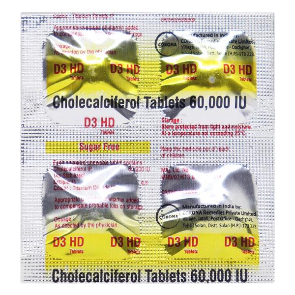 D3 HD Sugar Free Tablet 4'S