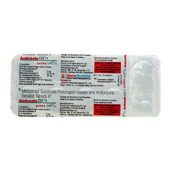 AMLOSAFE MT 25 Tablet 10's