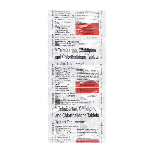 Telplus Trio 6.25Mg Tablet 10's