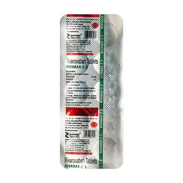 RIVABAX 2.5 Tablet 10's