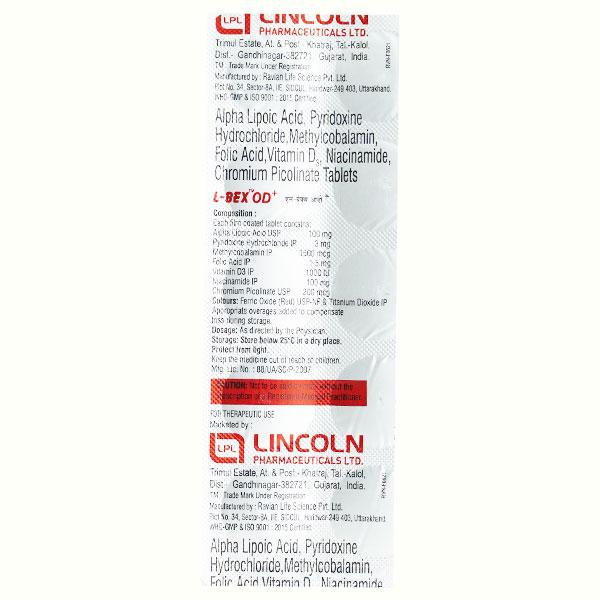 L Bex OD Tablet 10'S - Global Surgicals