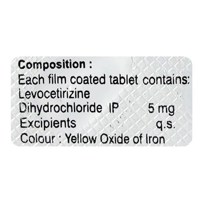 L Cetriver 5mg Tablet 10'S - Global Surgicals