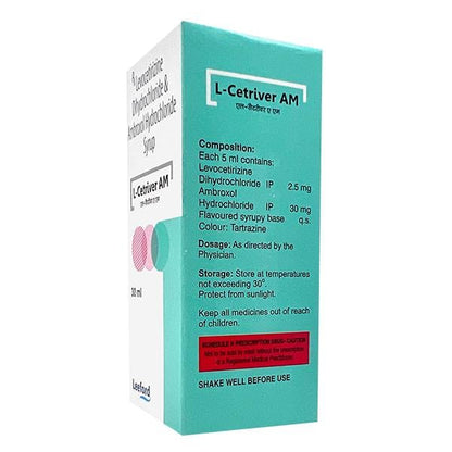 L CETRIVER AM Syrup 30ml - Global Surgicals