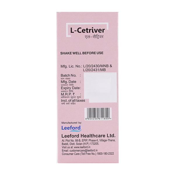 L CETRIVER Syrup 30ml - Global Surgicals