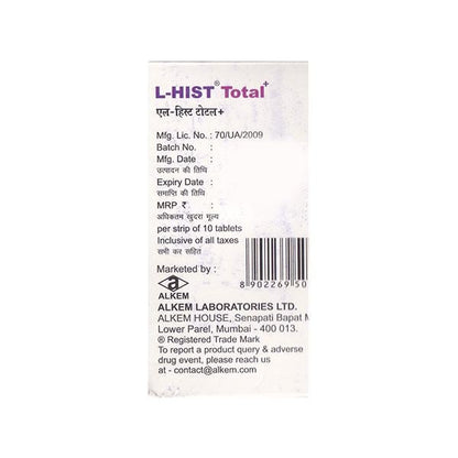 L HIST TOTAL+ Tablet 10's - Global Surgicals