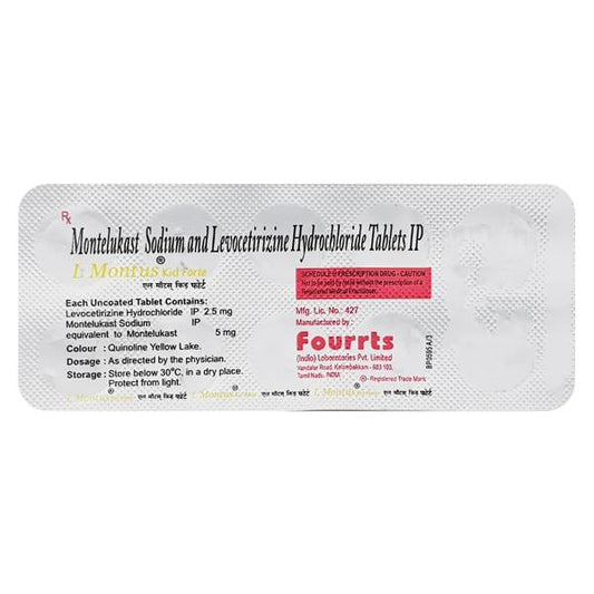 L Montus Kid Forte Tablet 10'S - Global Surgicals