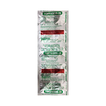Torvason 20mg Tablet 10'S