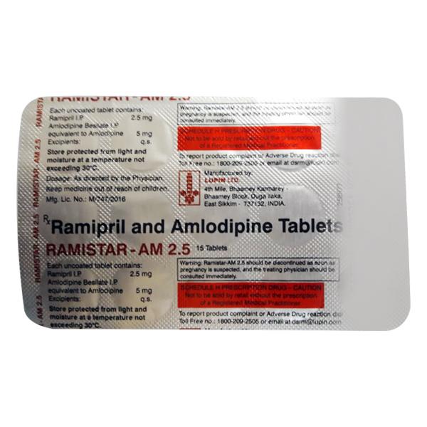 RAMISTAR AM 2.5mg Tablet 15's