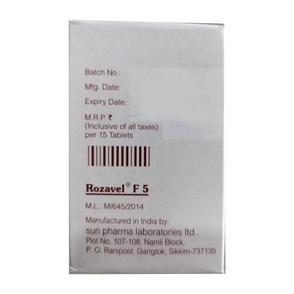 ROZAVEL F 5 Tablet 15's
