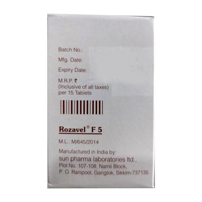 ROZAVEL F 5 Tablet 15's