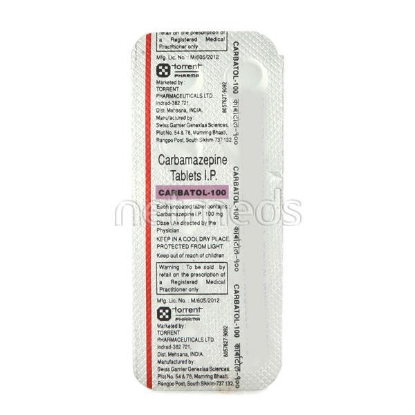 Carbatol 100mg Tablet 10'S