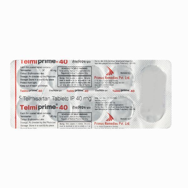Telmiprime 40mg Tablet 10'S