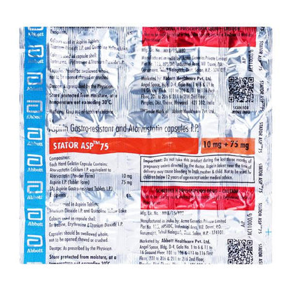 Stator Asp 75mg Capsule 15'S