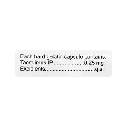 TACROCORD 0.25mg Capsule 10's