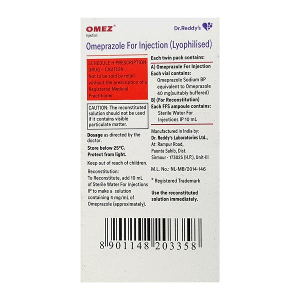 Omez 40mg Injection 1's