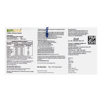 BIFIOTA GLUTEN FREE Sachet 5g