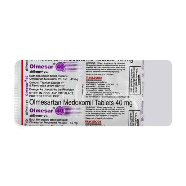 Olmesar 40mg Tablet 10'S