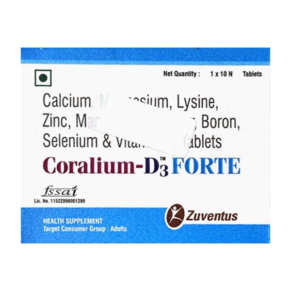 CORALIUM D3 FORTE Tablet 10's