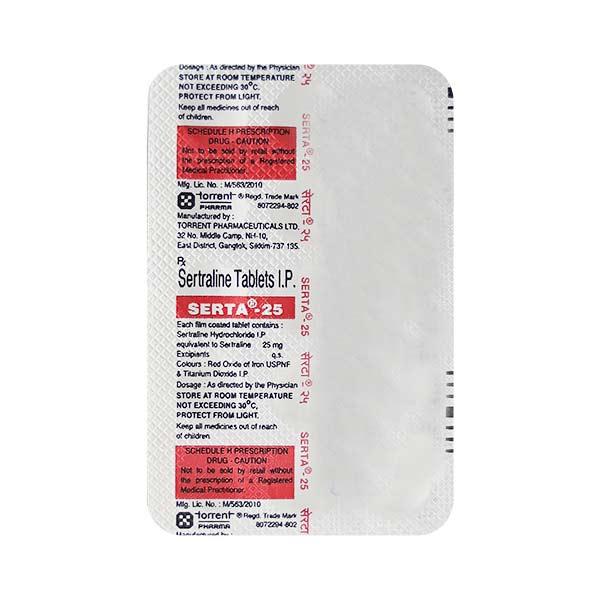 Serta 25mg Tablet 15'S