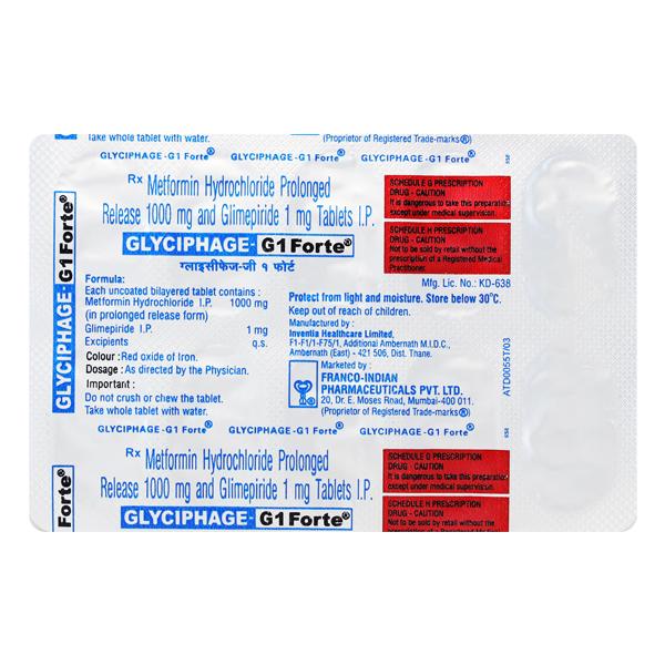 Glyciphage G1 Forte Tablet 10'S