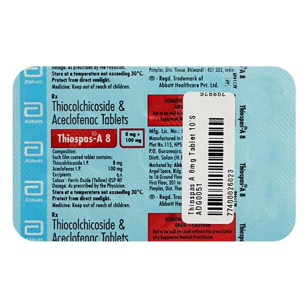 THIOSPAS A 8 Tablet 15's