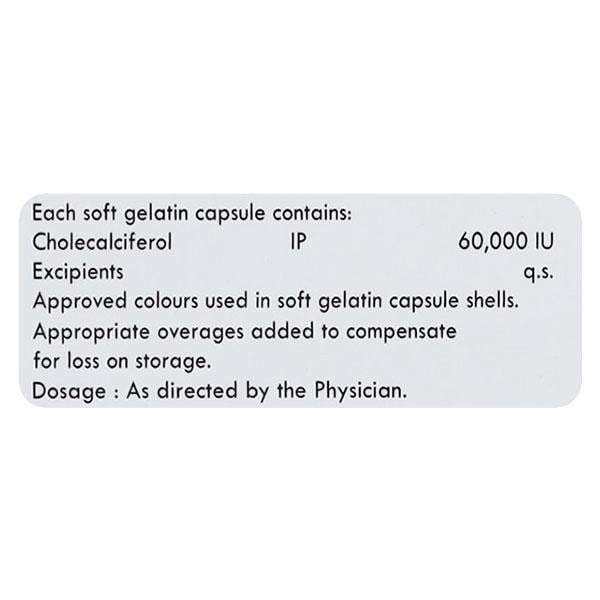 Calciquick D3 60000IU Capsule 4'S