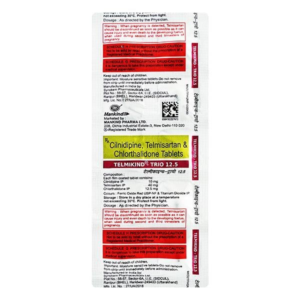 TELMIKIND TRIO 12.5 Tablet 10's