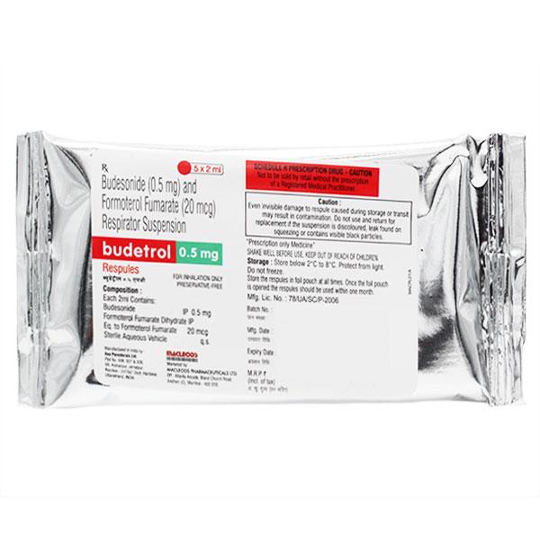 BUDETROL 0.5mg Respules 5X2ml