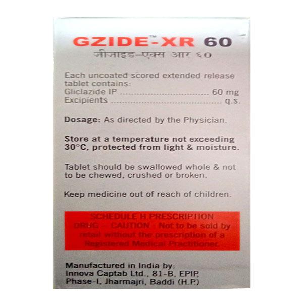 Gzide XR 60mg Tablet 10'S