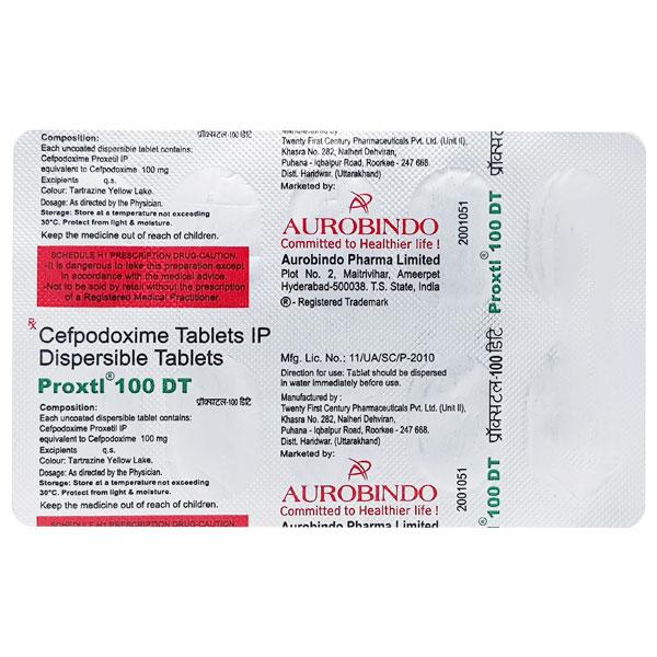 Proxtl DT 100mg Tablet 10'S