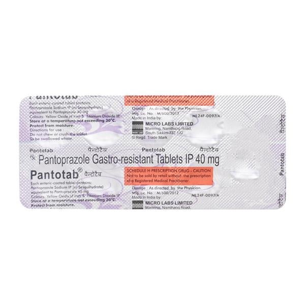 Pantotab 40mg Tablet 10'S