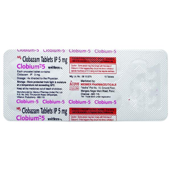 Clobium 5mg Tablet 10'S