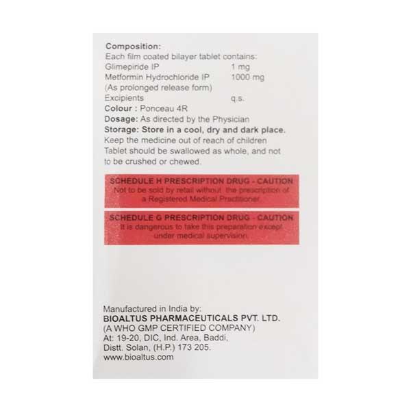 ACCUGLIM M1 FORTE Tablet 10's