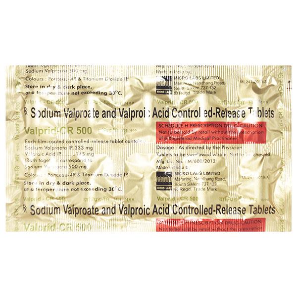 Valprid CR 500mg Tablet 10'S