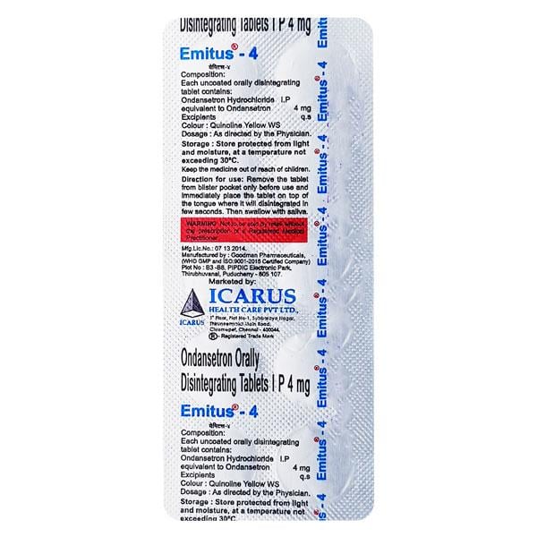 Emitus 4mg Tablet 10'S