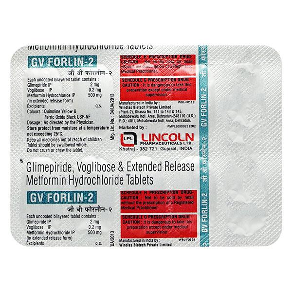 GV Forlin 2/500/0.2mg Tablet 10'S