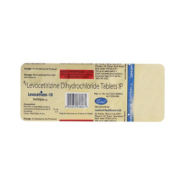LEVOCETRIZEN 10mg Tablet 10's